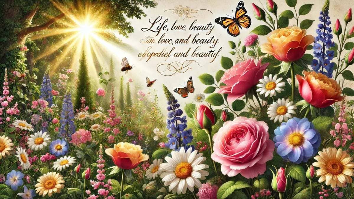 Inspirational flower quotes about life, love, and beauty from nature's garden.