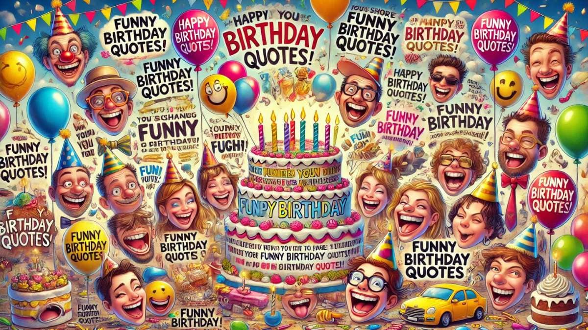 Funny birthday quotes that add laughter and joy to birthday celebrations.