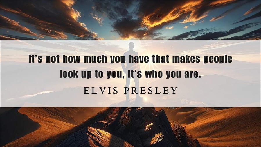 A motivational quotation and illustration from Elvis Presley dated September 17, 2024